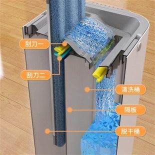 45厘米铝板加长款 旋转干湿两用 平板拖把家用一拖净免手洗2023新款