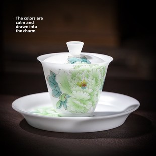 轻奢高档 高档功夫茶具套装 妙莲天香庄晓明老师作品 玉笑珠香