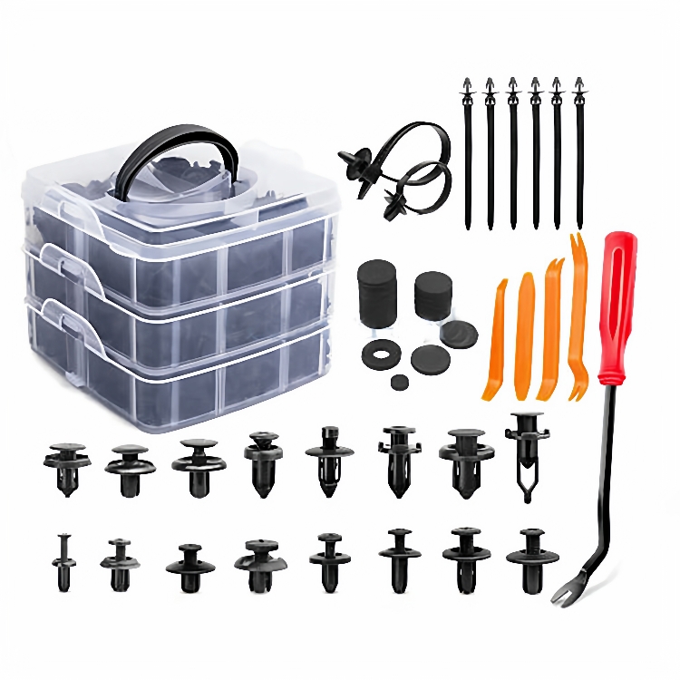 721pcs盒装混合卡扣车身通用紧固件铆钉挡泥板膨胀螺丝汽车配件