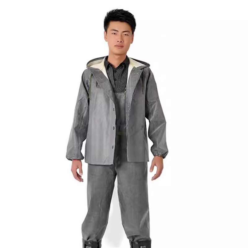 坑道服矿井隧道水上作p业户外防暴雨劳保橡胶分体雨衣背带裤耐酸