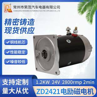 厂家直销24v直流电机1.2W有刷液压泵电机2800转液压油泵电机