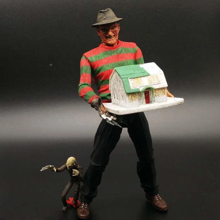猛鬼街弗莱迪手办模型杰森 电影可偶行动人尸走肉万圣节新品