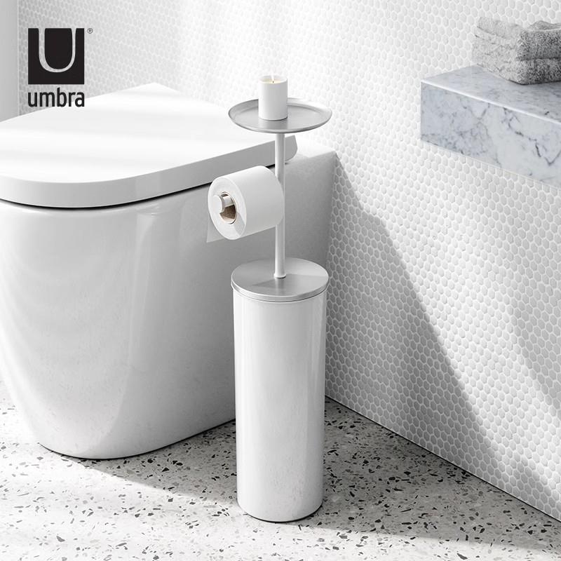 Umbra 卫生间卷纸架落地式厕纸架 别墅置地式置物架免打孔纸巾架
