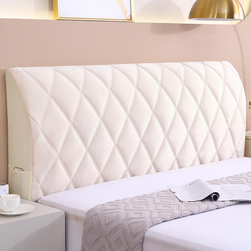 24年新款布艺全包绒床头罩套保护套木床头罩软包弹力夹棉床头套罩