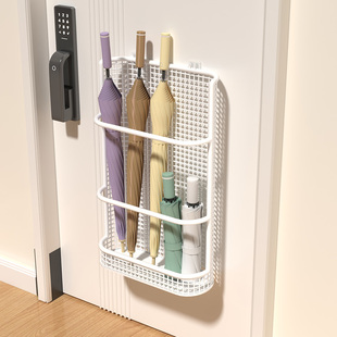 雨伞收纳架家用门口雨伞免打孔壁挂式放伞桶神器入户置物架极窄雨