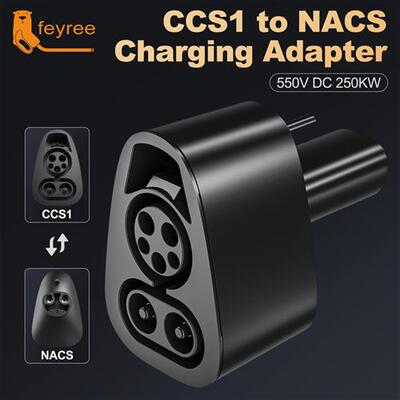 适配美转特斯拉亚马逊CCS1 TO TESLA转接头充电枪250kW超充NACS转