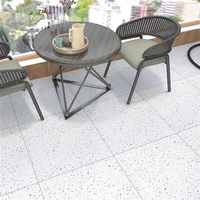 适用水磨石瓷砖600x600灰色仿古砖800x800餐厅服装店哑光地砖工程