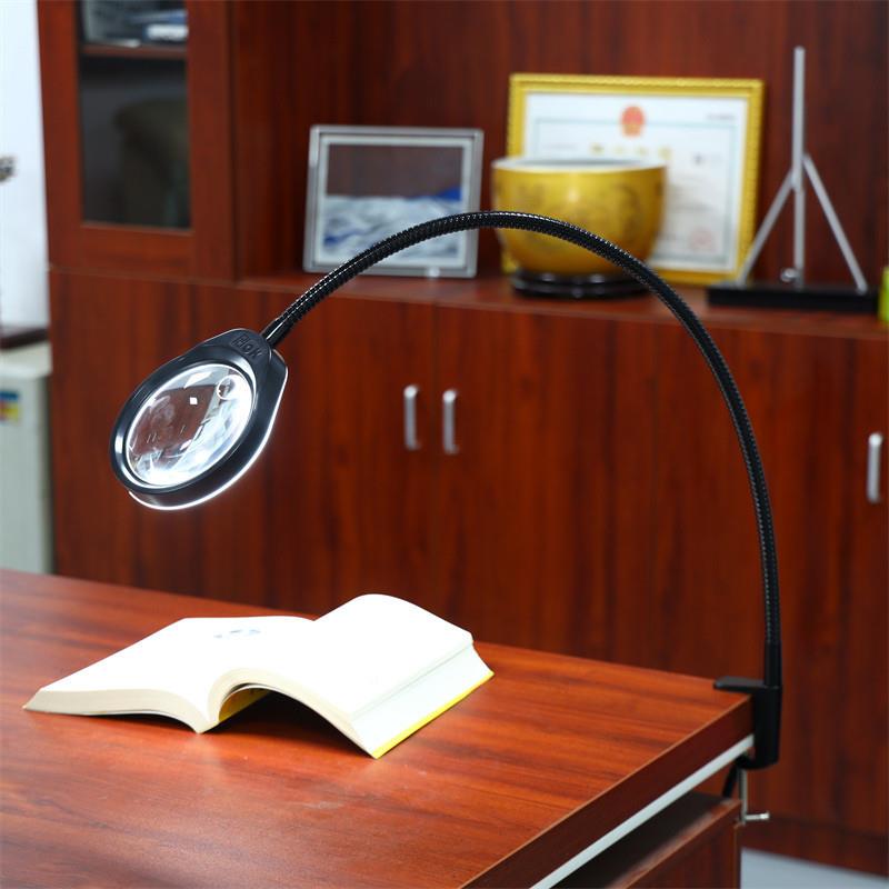 适配PD-032AL夹台式放大镜带led多功能焊接维修工作台灯8倍10倍20