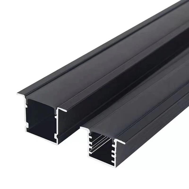 适用黑色线形灯嵌入式灯槽铝槽客厅吊顶走廊灯带无边框线性灯线条