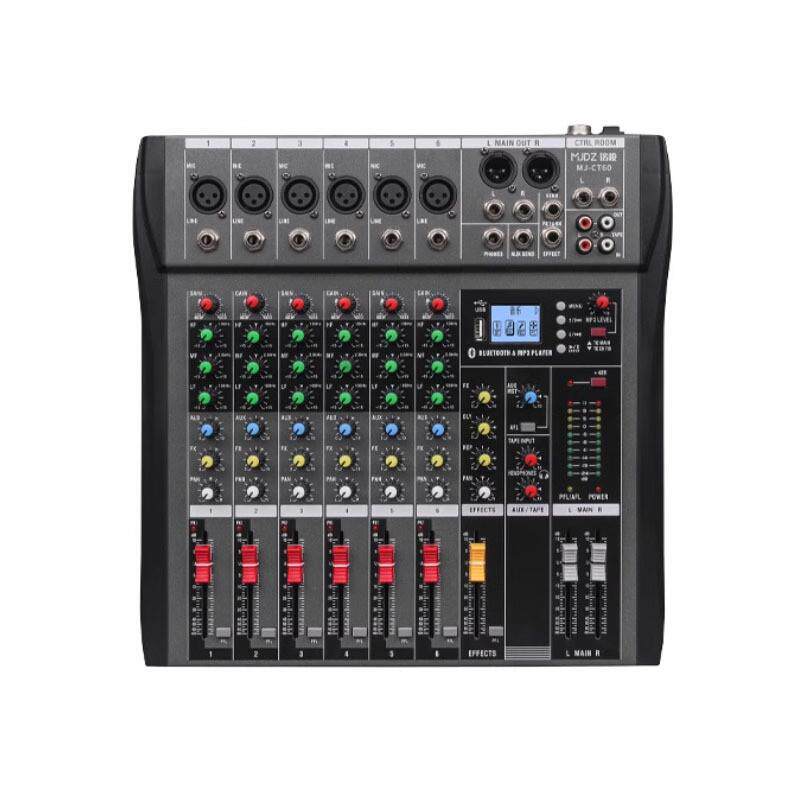 适配专业调音台4/6/8/12路带蓝牙USB酒吧舞台家用小型音响数字混