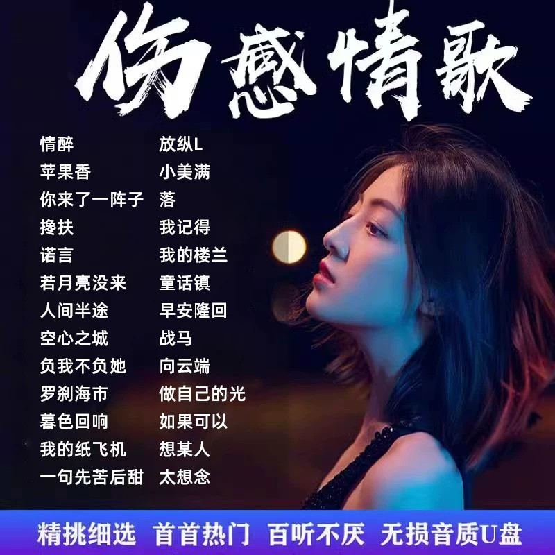 车载音乐u盘催泪伤感情歌