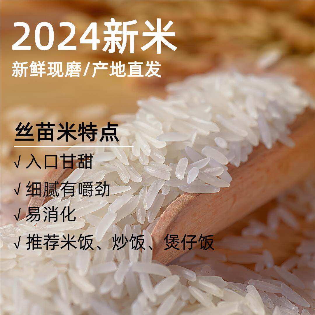 【当季新米】绿宝贡大米1斤小袋优质丝苗香米猫牙米长粒香软糯5斤
