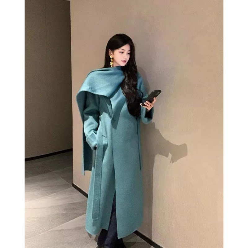 时尚双面大衣女款2024新