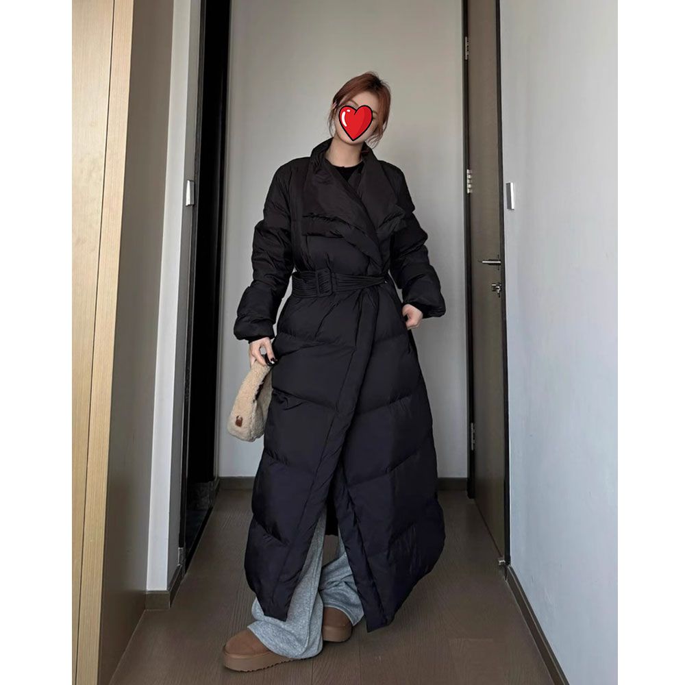 高级感大翻领羽绒棉服女