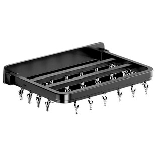 折叠衣架免打孔家用化妆室多夹子挂钩晾衣架阳台R壁挂晾晒袜子神