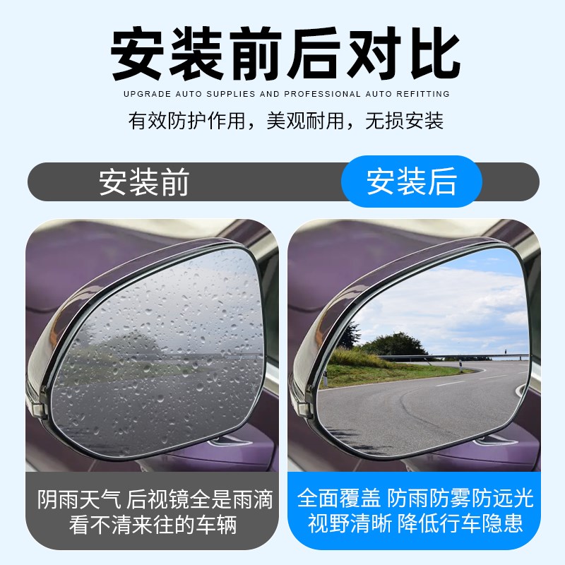 适用于智界R7后视镜p防雨膜汽车反光镜改装专用防水玻璃窗防雾神