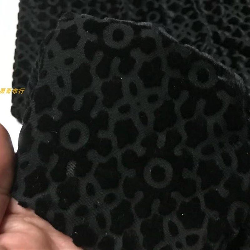 高档黑色烂花金丝绒布料玫瑰花腰果花弹力垂坠打底衫裙.表演服面,居家布艺,海绵垫/布料/面料/手工diy,淘宝优惠券,粉丝福利购,淘宝优惠卷