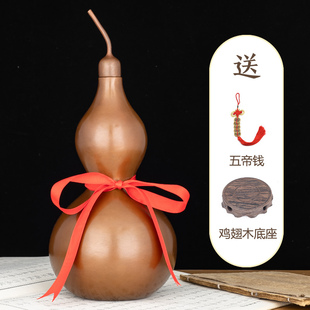 饰品铜工艺 紫铜开口葫芦摆件家用铜葫芦客厅电视柜办公室桌T面装