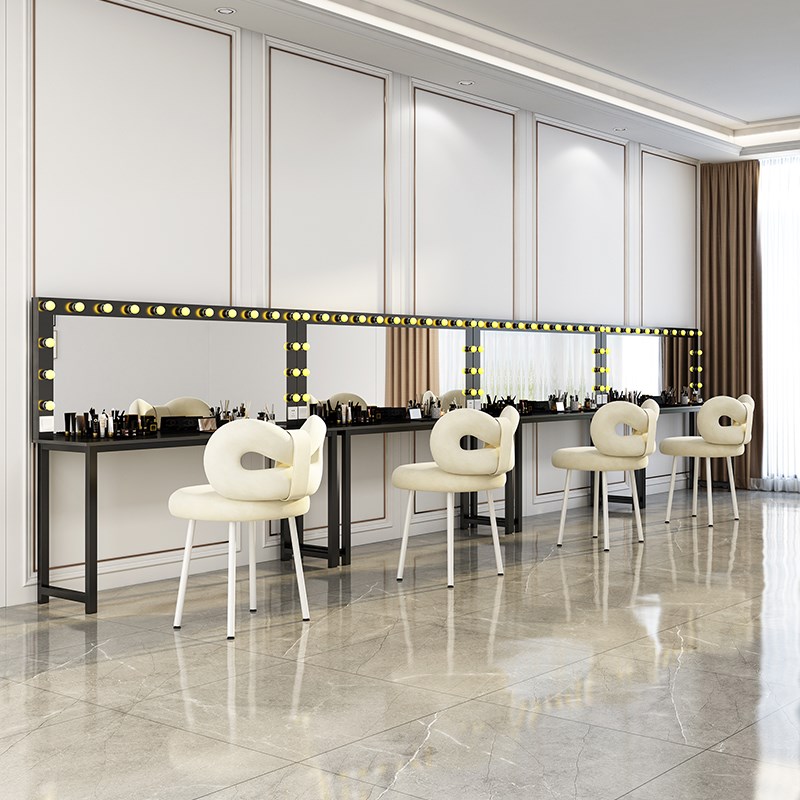 专业影楼b化妆台婚纱店用工作室梳妆台化妆镜带灯学校化妆桌美容