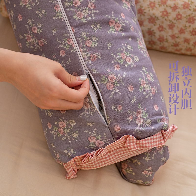 小兔耳朵荞麦枕头纯棉颈椎枕头睡觉专用不塌陷不变T形沙发靠垫抱