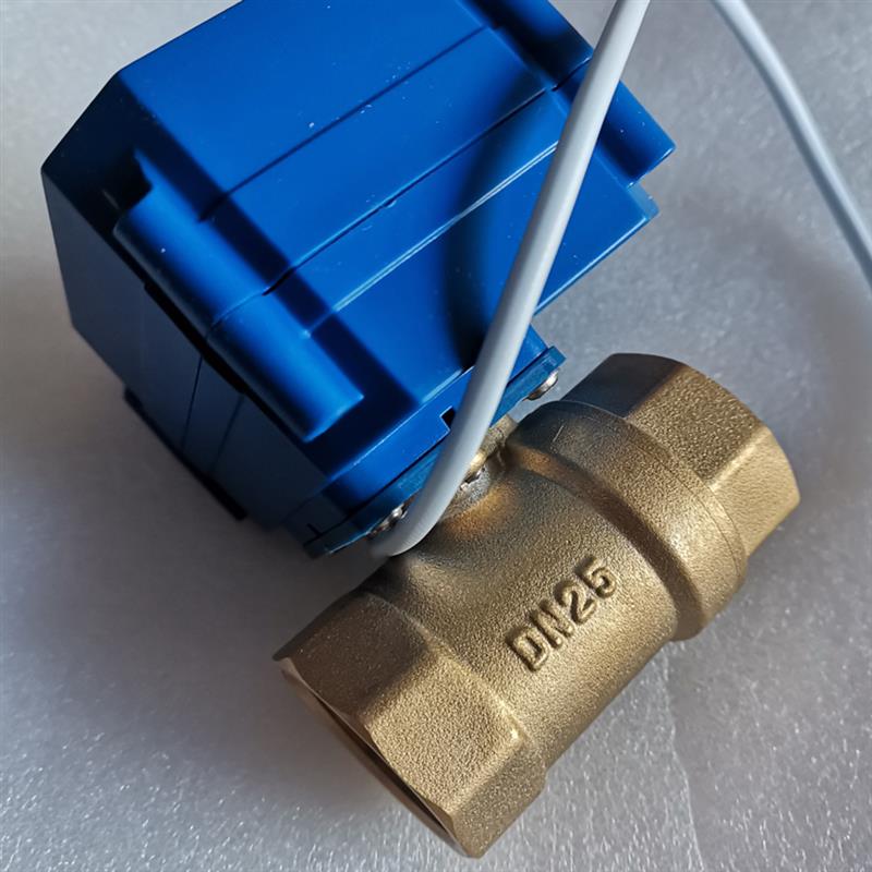 新款CWX-60P CR02 DC9-24V微型电动球阀DN25 电动铜球阀 丝口包邮