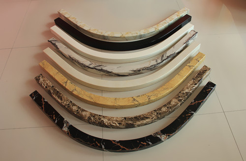 L725省 全新加厚大理石纹浴室淋浴房弧形扇形挡水条 石基