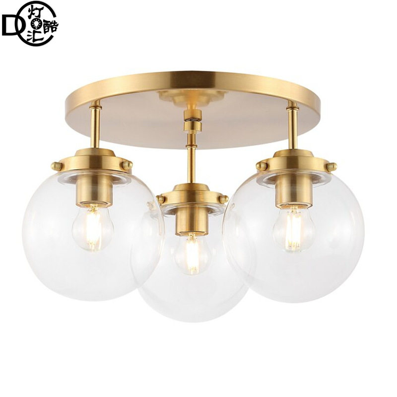 半嵌入式天花板灯具现代玻璃吸顶灯卧室客厅厨房餐厅走廊通道门厅