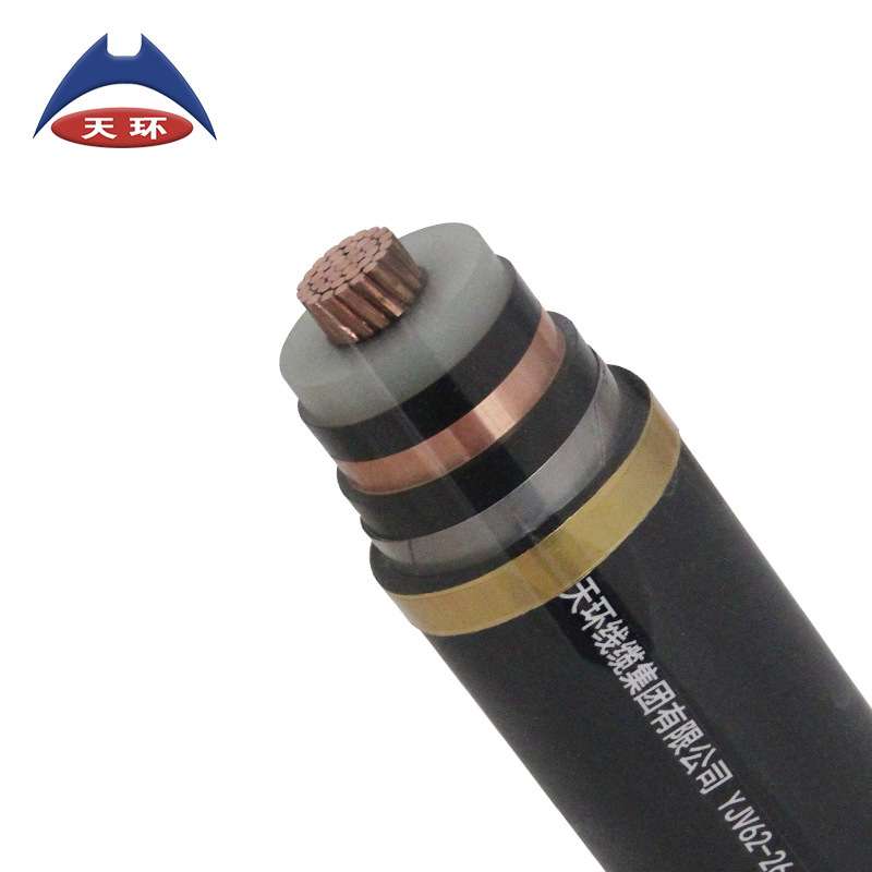 天环 ZC-YJV62高压铜电缆 国标单芯/1*35平方 10KV阻燃电力电缆