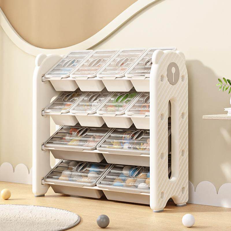 0乐其儿童玩具超大容量收纳架家用落地多层储物柜幼儿置物框整理