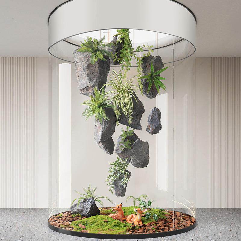 安装方便室内景观装饰仿真石头PU材质悬挂假石头道具悬浮泡沫石头