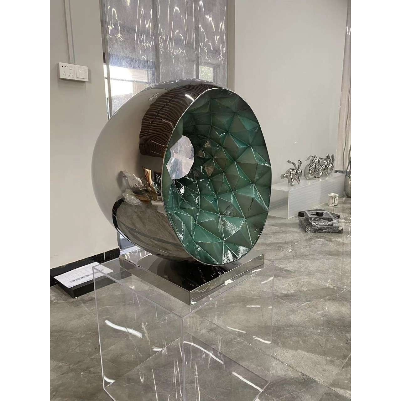 304不锈钢抽象艺术摆件创意摆件酒店空间艺术,家居饰品,落地摆件,淘宝优惠券,粉丝福利购,淘宝优惠卷