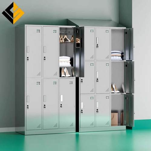 0304不锈钢更衣柜员工更衣室工厂无尘净化车间换衣带锁储物柜六门