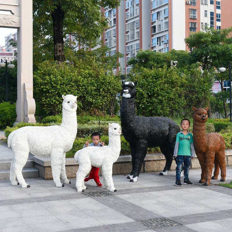 仿真羊驼雕塑商场花园别墅模型小区景观幼儿园装饰户外园林小品,家居饰品,户外/庭院摆件,淘宝优惠券,粉丝福利购,淘宝优惠卷