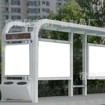 源头厂家 定治阅报栏公交站台集装箱玻璃广告牌来图定治各款式