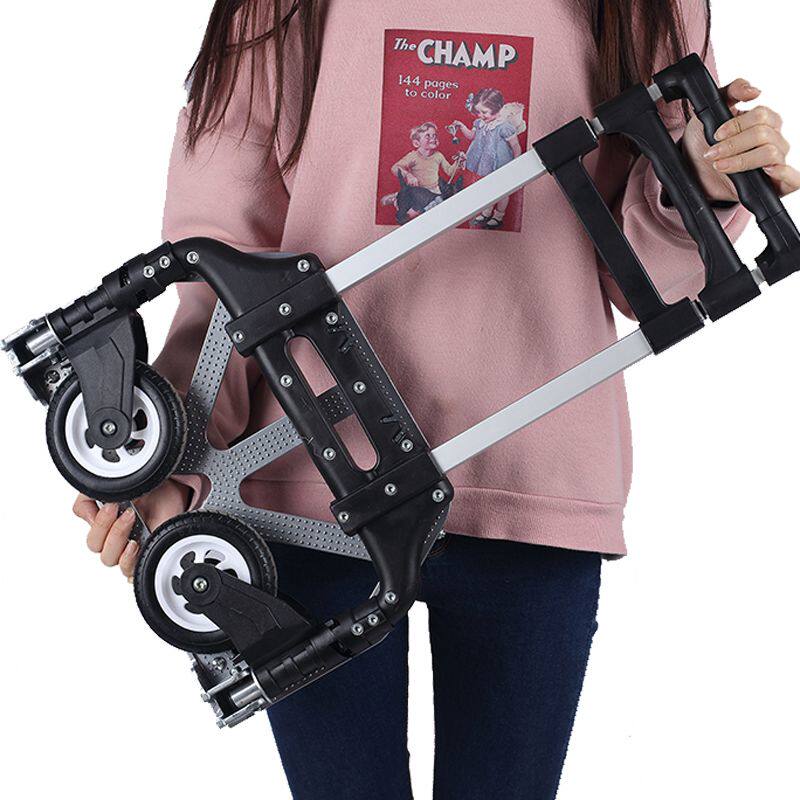 铝合金折叠行李车便携手拉车买菜拉货车拉水购物车家用小推车拖车