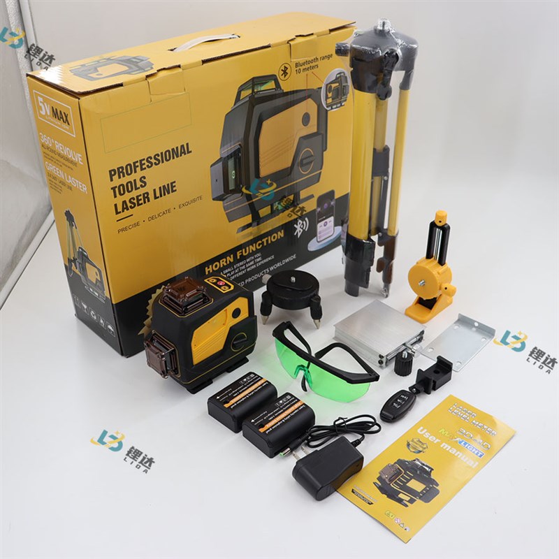 16线绿光水平仪高精度12线激光红外线自动调平贴地U仪贴墙仪器仪
