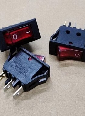 电热烫融锡锅可调温手提式熔锡炉船形开关3脚2档带灯32X16mm红色