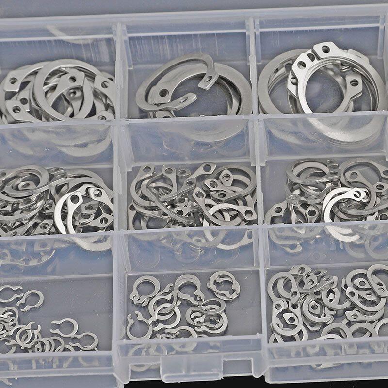 GB894轴用挡圈套装 C型卡簧 弹性卡环 外卡簧 轴卡3-25 共225只
