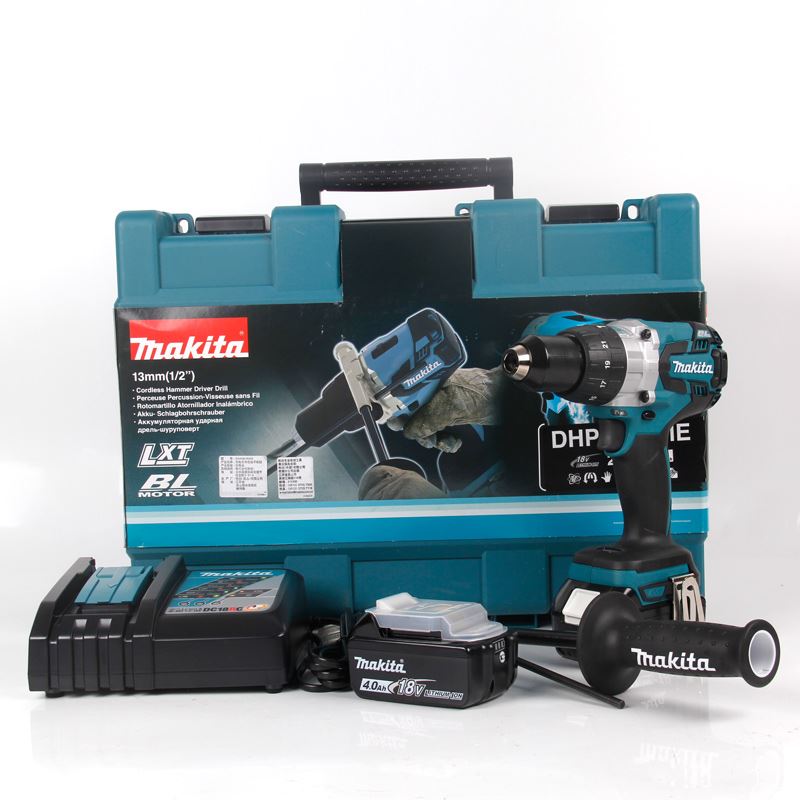 。牧Makita充电式冲击无刷锂电起子机电钻DHP481RTE/田RME/