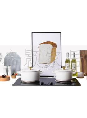 北欧样板房间厨房软装饰品售楼部组合汤锅具仿真蛋糕酒道具画摆件