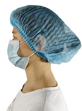 一次性帽子防尘透美容院头套工网厂气间女发纺布网帽车BTH004厨师