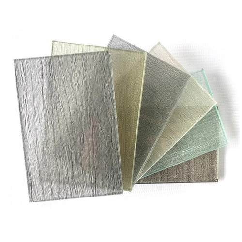 双层夹绢夹钢玻558化玻水墨画山水丝画屏风璃隔断玄关背景墙玻璃