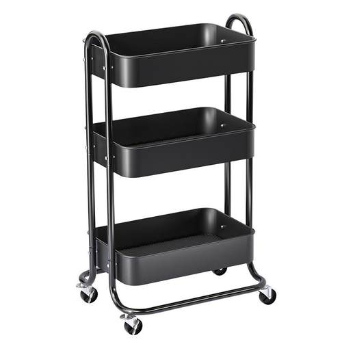 ins厨房置物架落地多层可移动小推车置物架卫生间旋转移动置物架