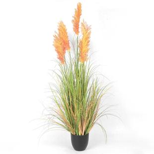 仿真植品物草假植花绿盆栽装 饰摄婚庆餐厅造景绿植高032粱草仿影