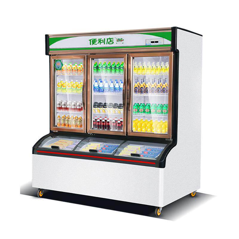 凯丽特便利店冷柜子母柜商用超市冰淇淋柜雪糕柜全冷冻一体展示柜