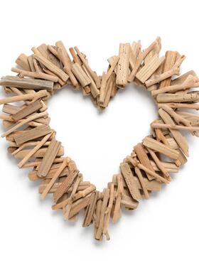 漂流圣BH17木创意诞节木挂件质木质圣诞工心形挂件手工艺摆挂件