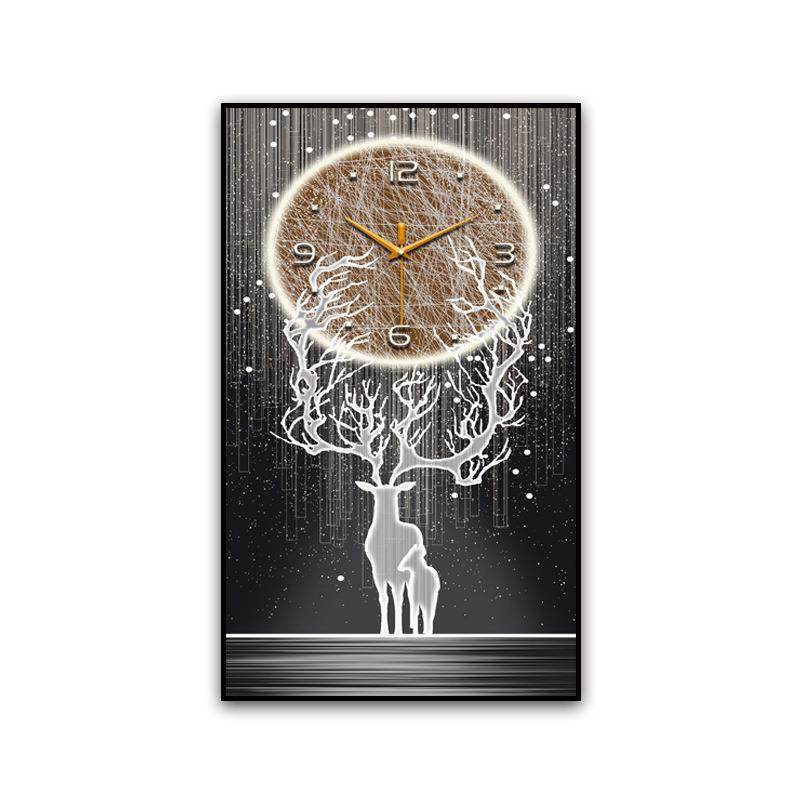 电表箱客厅装饰画带钟表遮挡配电箱餐厅墙装修画万年历免打孔挂画