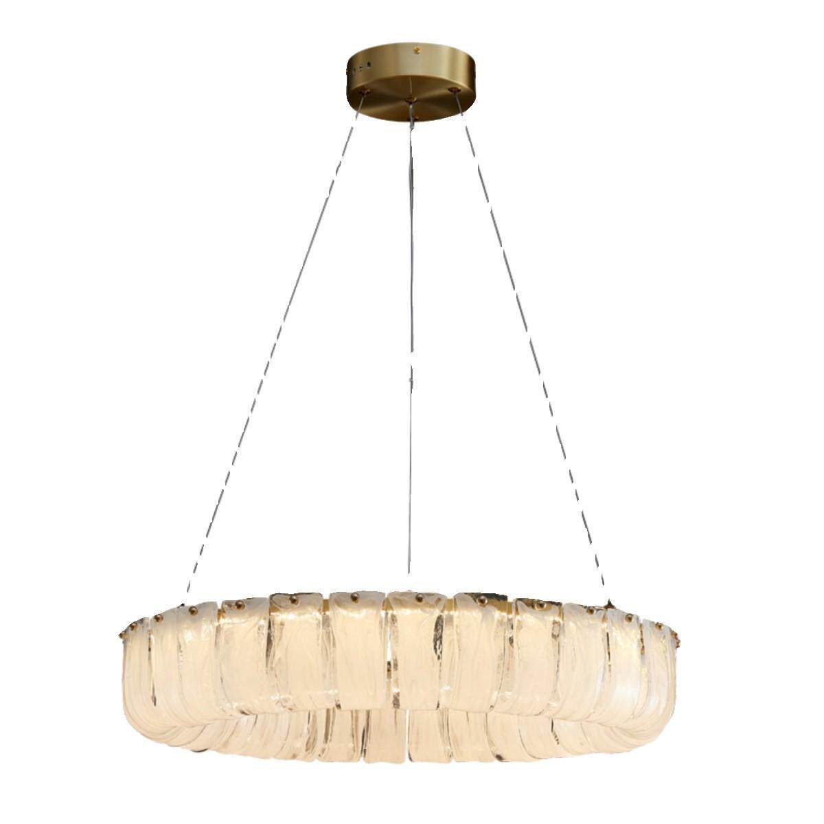 现代简约云雾玻璃客厅吊灯设计师轻奢餐厅灯高端大气LED卧室主灯