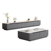 全实木款 几电视柜组29336合轻奢简约茶加厚岩板电视柜2502新客厅