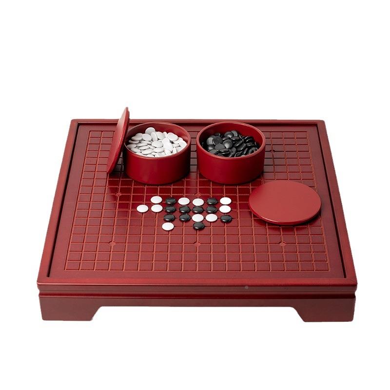 子二合一实木木质围棋棋套装大人成人儿初童学者盘黑白五棋象棋